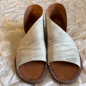 Free People Mont Blanc Cream Leather Sandals